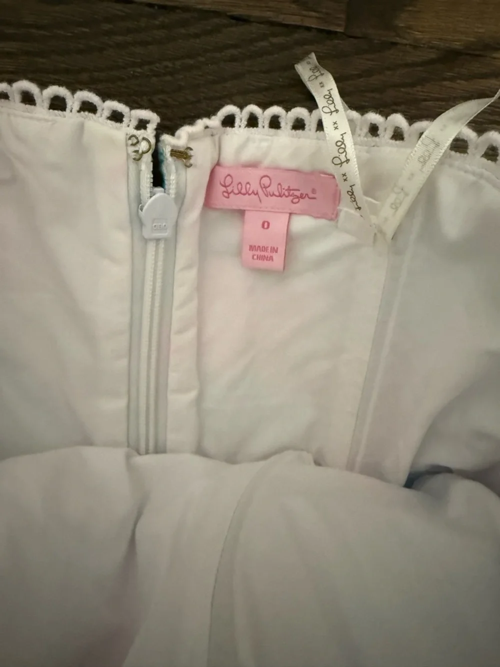 Lilly Pulitzer White Strapless Dress with Crochet Trim - Picture 2 of 3